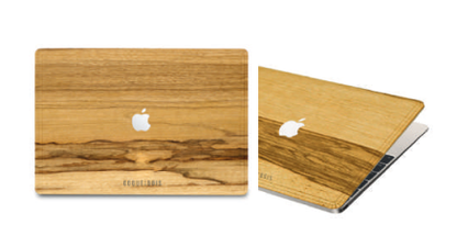 Coques en bois faites main pour Macbook avec gravure personnalisée