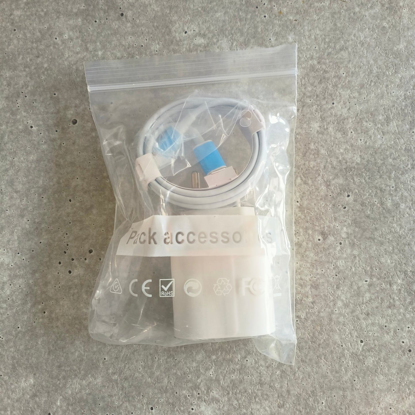 Pack Prise Secteur USB Type-C Fast Charge 20W + Câble Lightning (1m) + extracteur