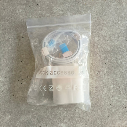Pack Prise Secteur USB Type-C Fast Charge 20W + Câble Lightning (1m) + extracteur